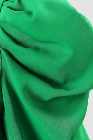 Green Puff Sleeve Top