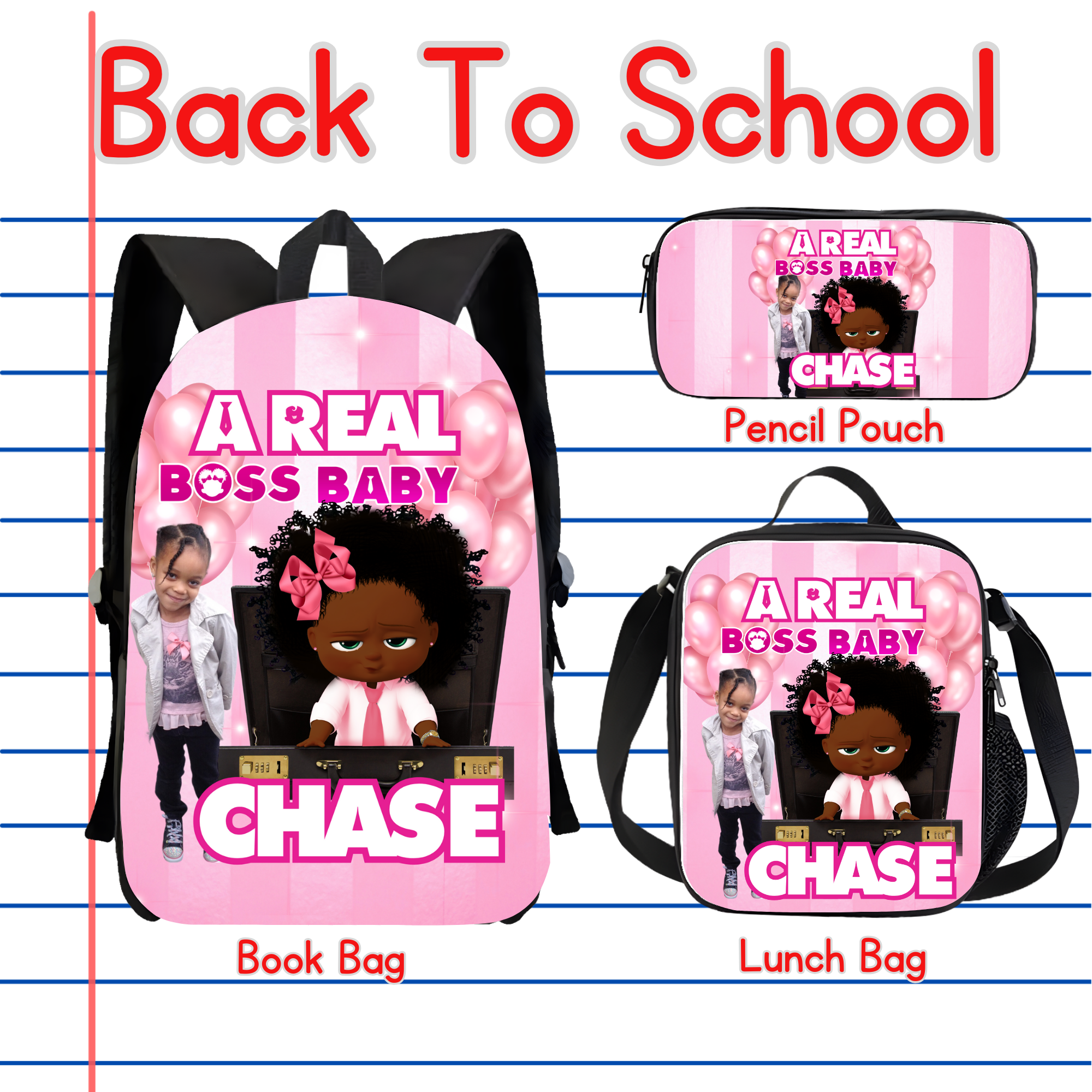 Custom Book Bag Sets