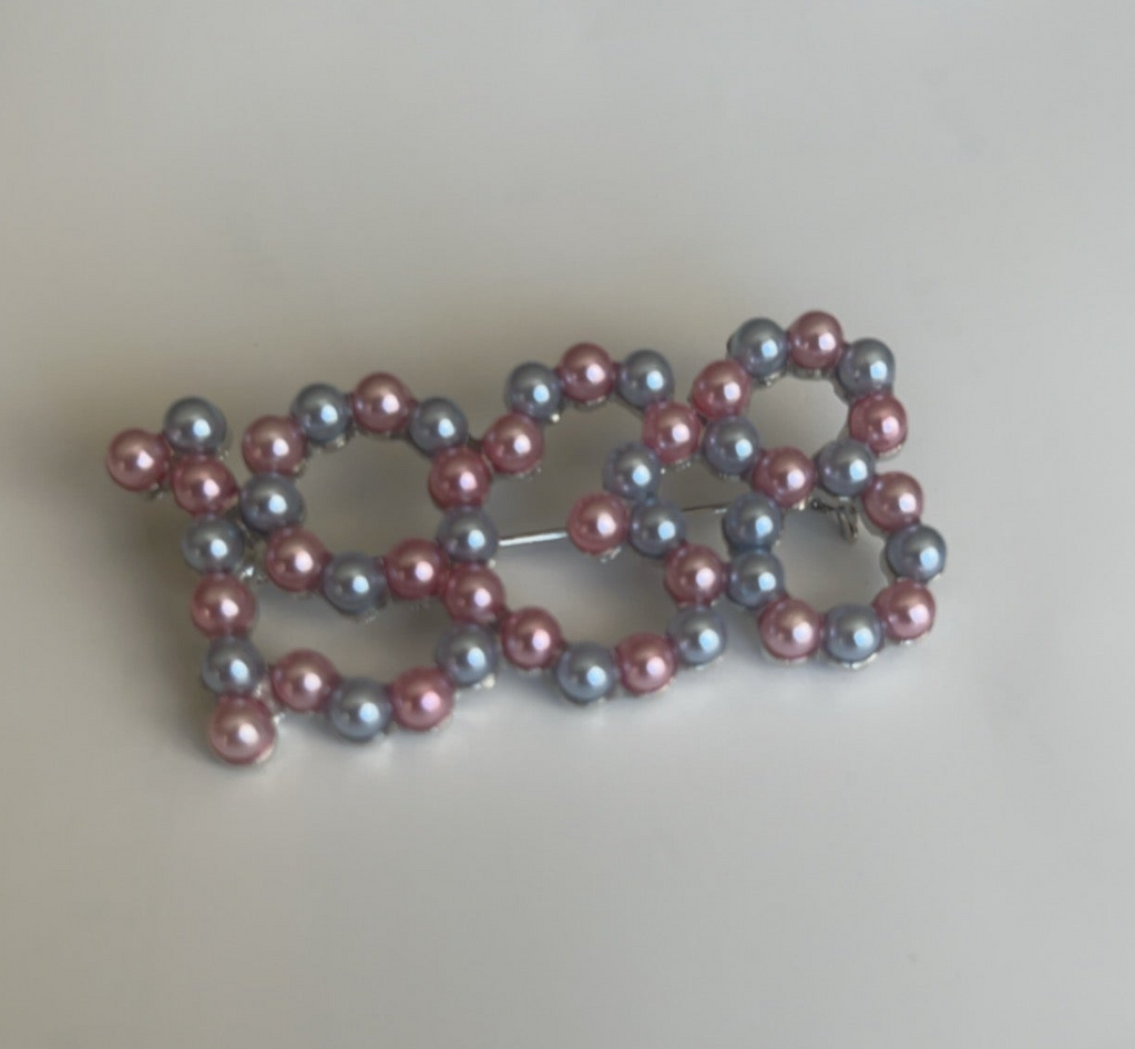 1938 Pink & Blue Brooch