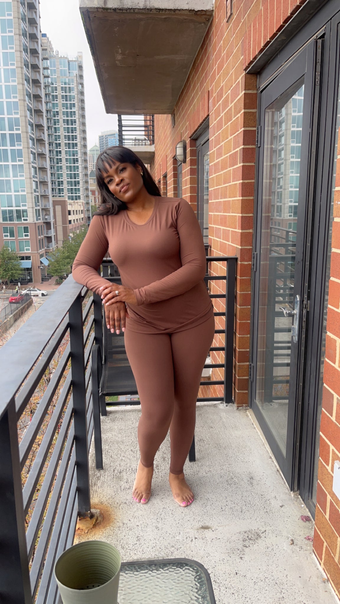 Confident Comfortable 2 Piece-Brown