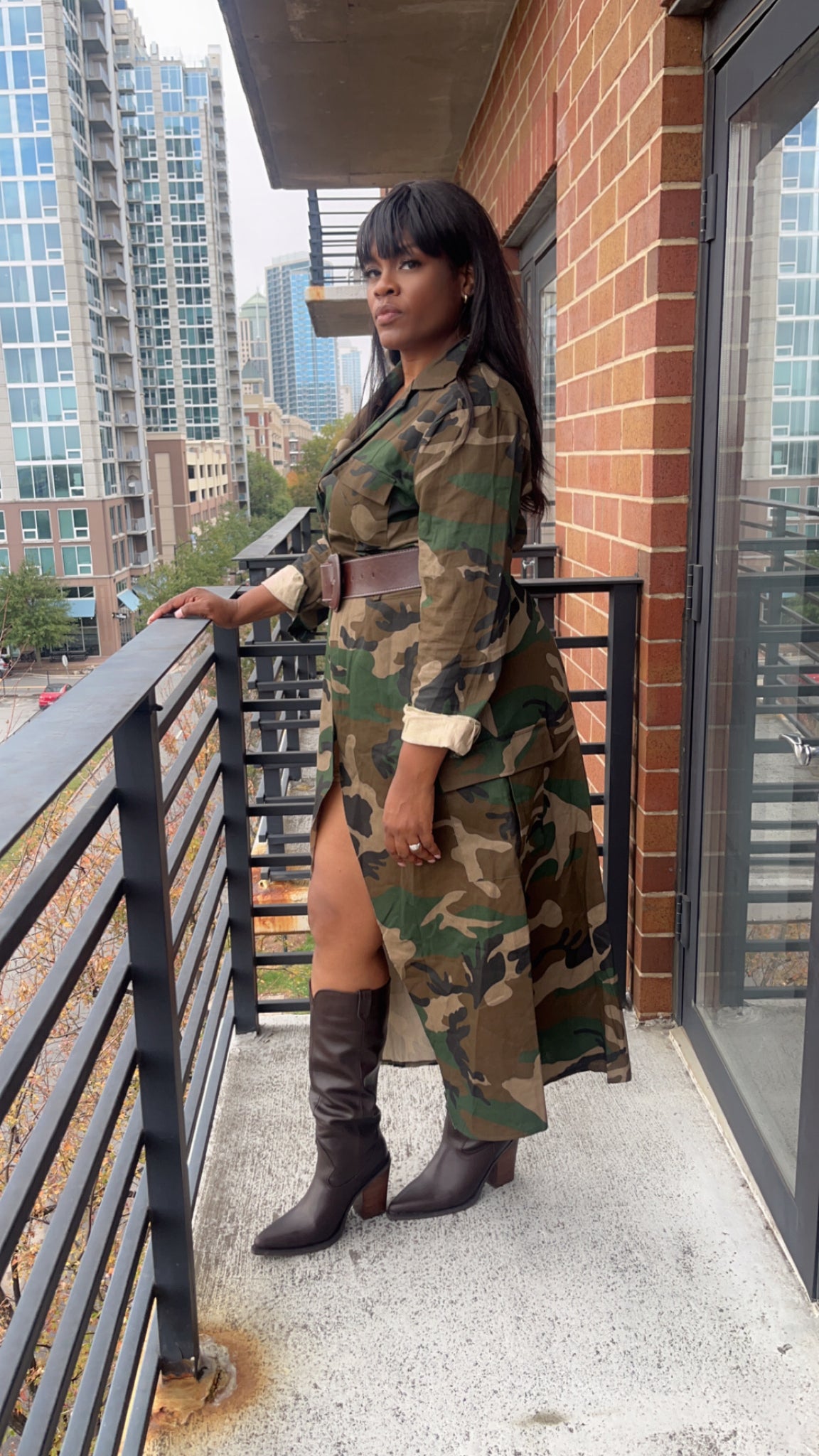 Courageous Camo Maxi  Dress