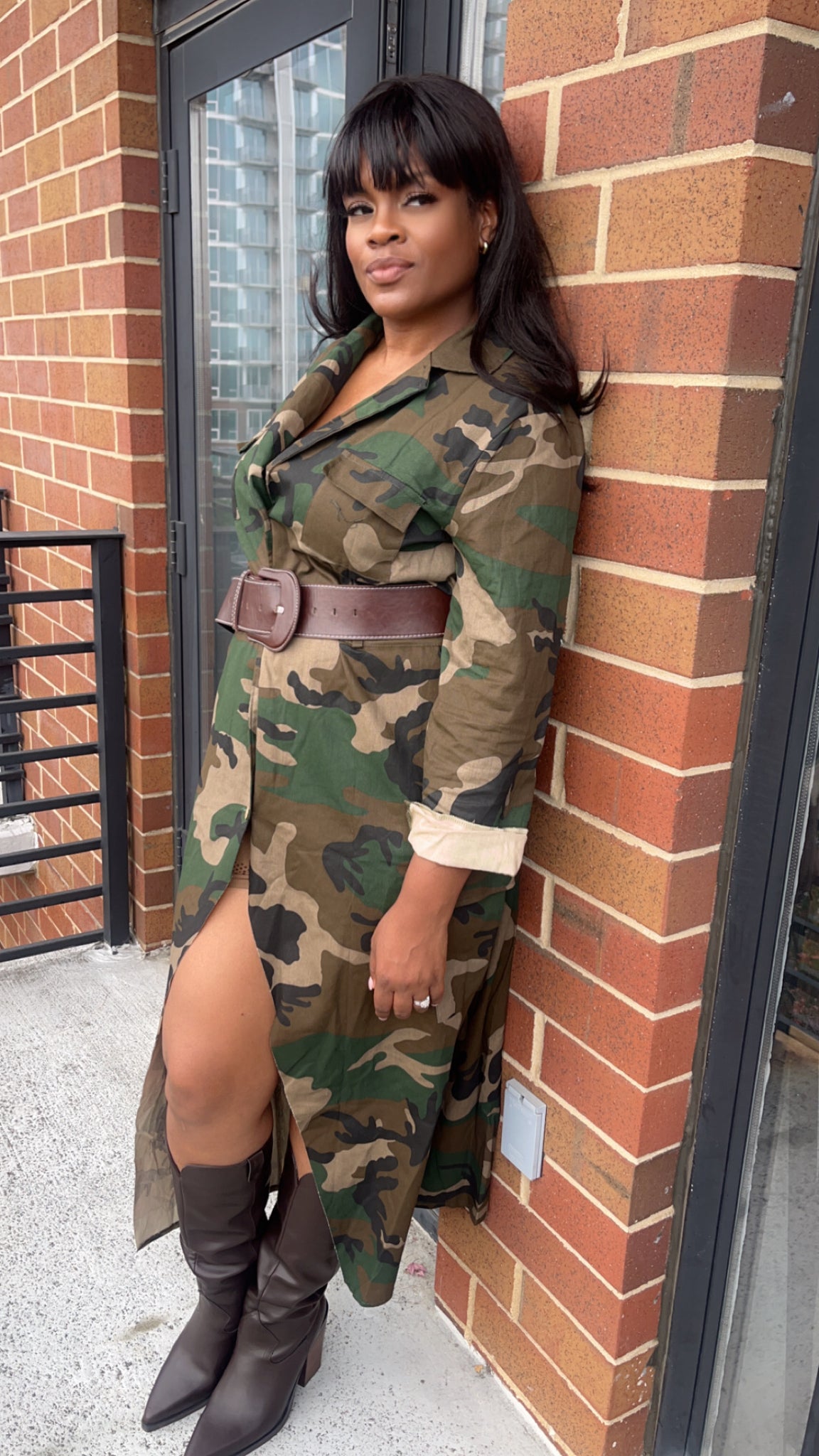 Courageous Camo Maxi  Dress
