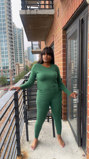 Confident Comfortable 2 Piece-Green