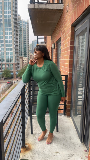 Confident Comfortable 2 Piece-Green