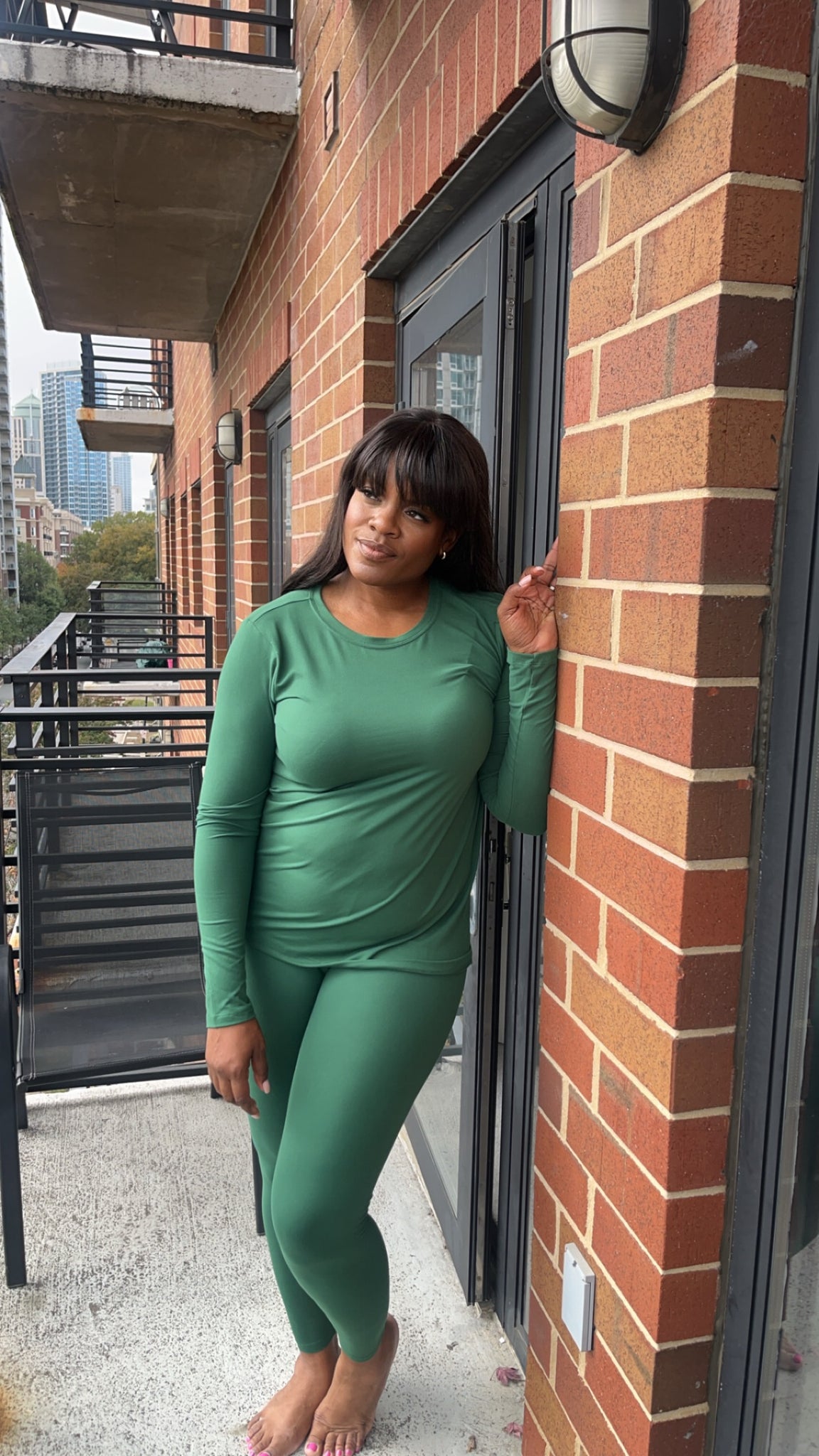 Confident Comfortable 2 Piece-Green
