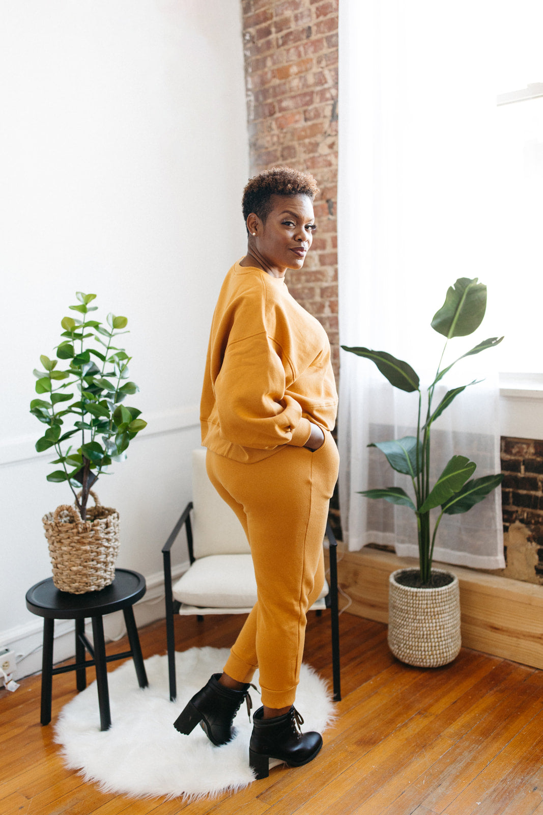 Alana Jogger Set-Golden Mustard
