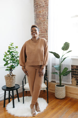 Alana Jogger Set-Deep Camel