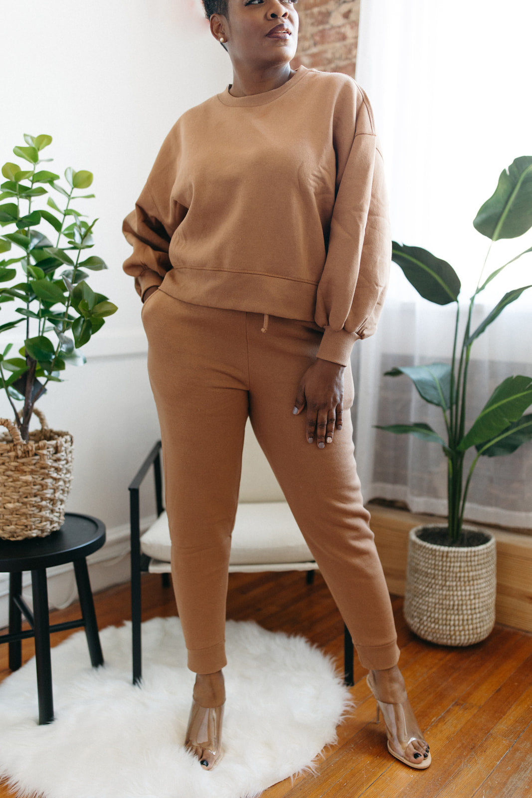 Alana Jogger Set-Deep Camel