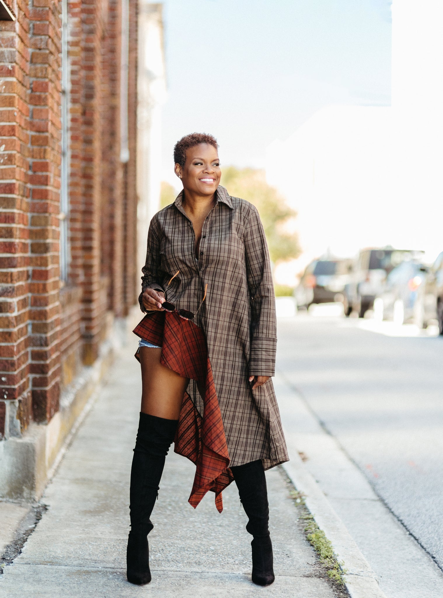 Kia Plaid Shirt/Dress B. Wear Boutique Kia Plaid Shirt/Dress B. Wear Boutique