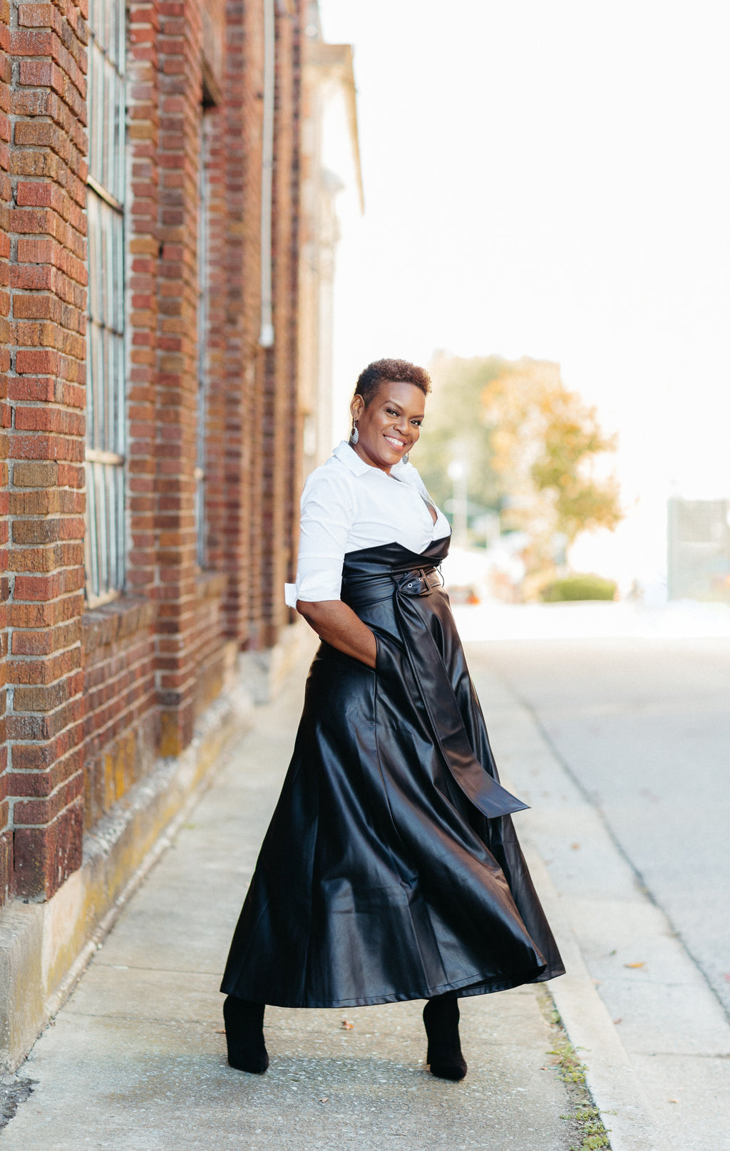 Dina Leather Skirt