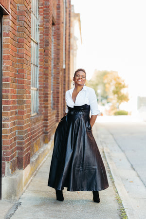 Dina Leather Skirt