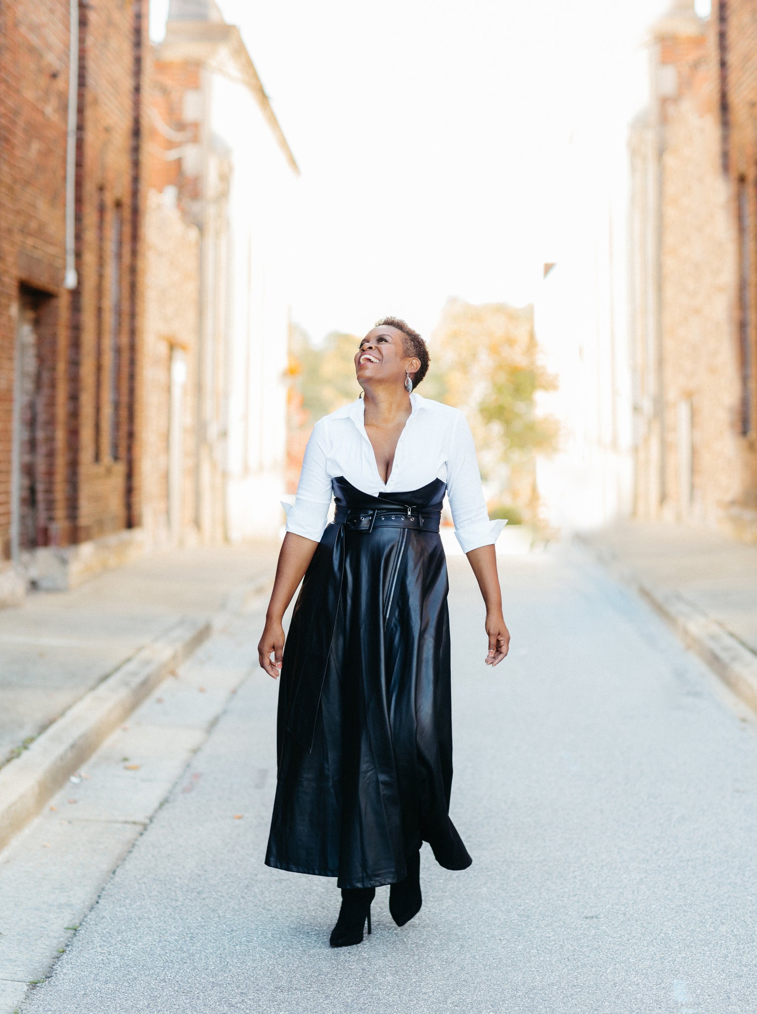 Dina Leather Skirt