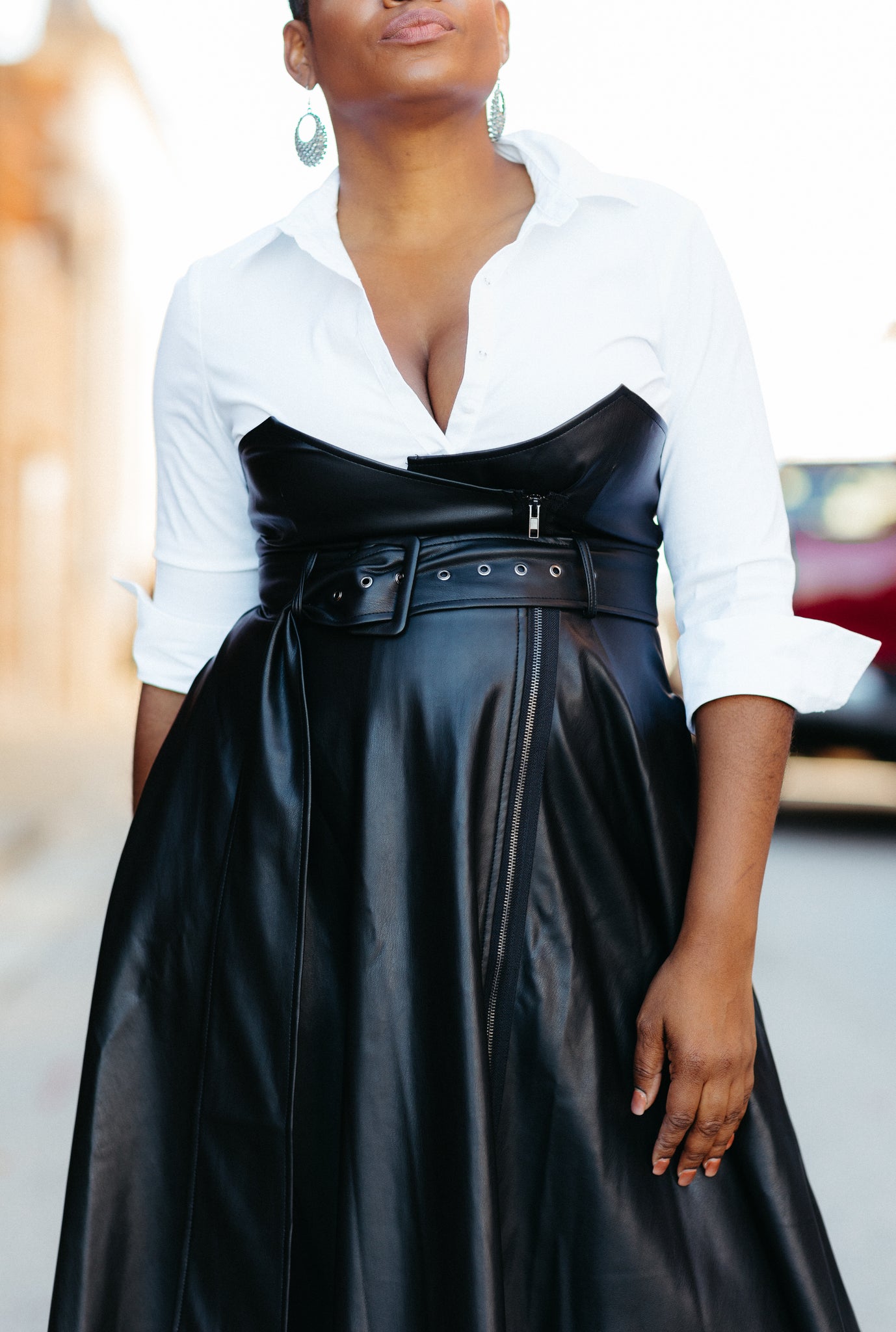 Dina Leather Skirt